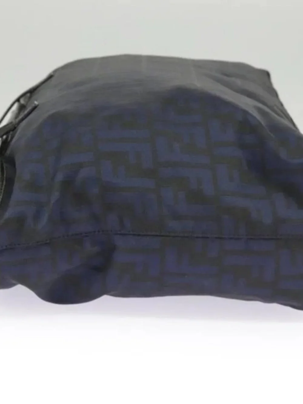 FENDI Zucca Canvas Tote Bag Gold Navy Auth ep6478 - Picture 3 of 16